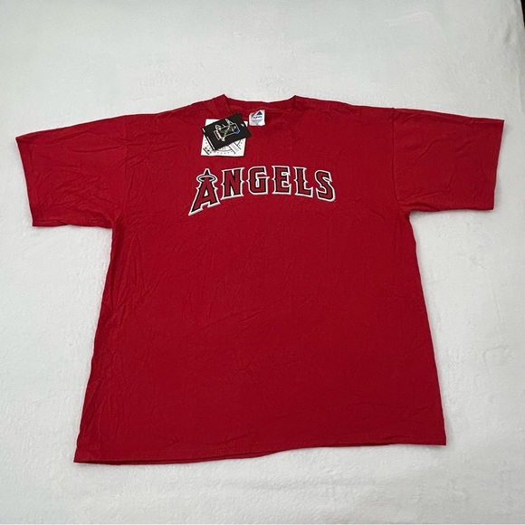 Vintage Majestic Ervin Santana #54 Anaheim LA Angels Red Jersey T-Shirt Mens 2XL - Picture 3 of 8